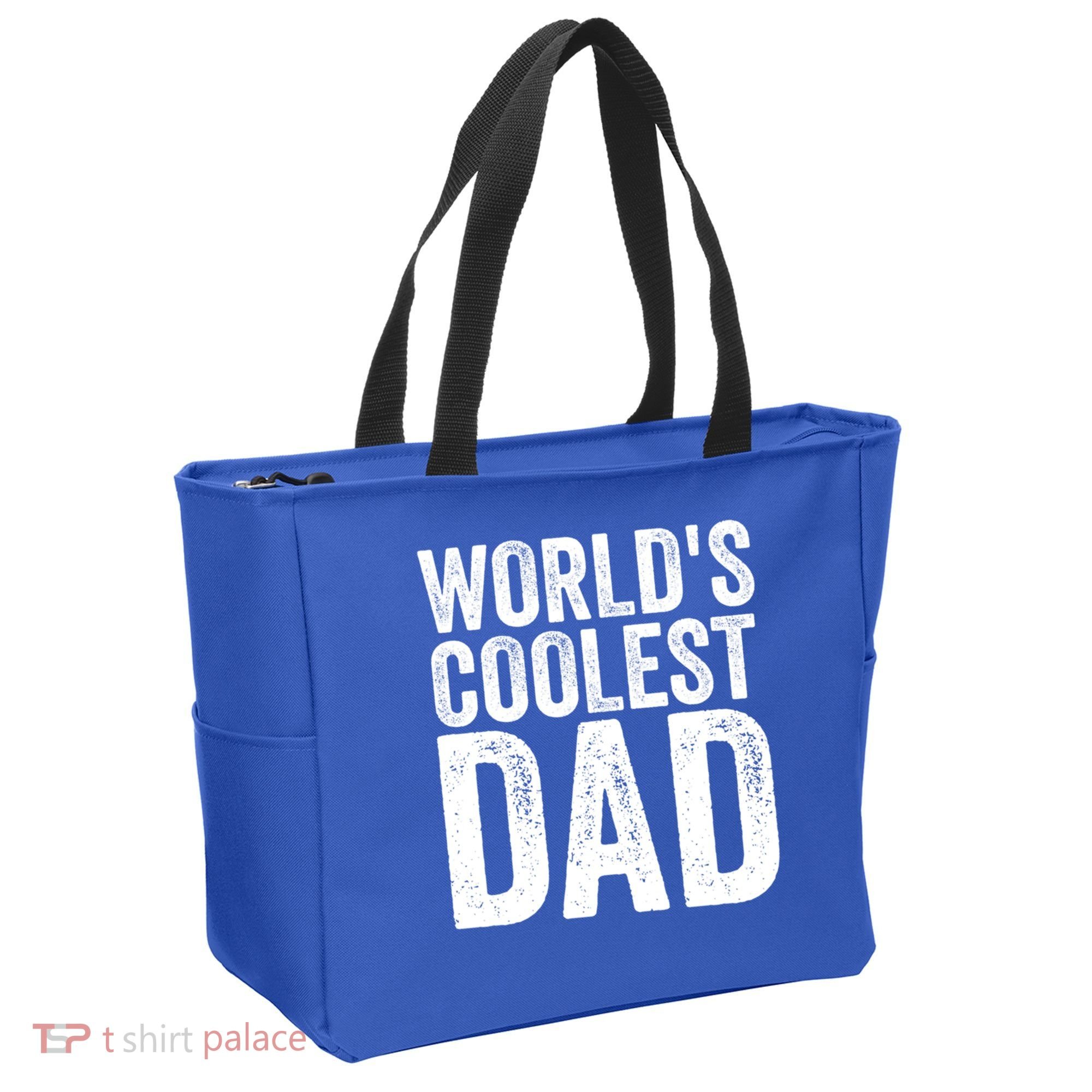 Worlds Coolest Dad Fathers Day Fatherhood Gift Tote Bag