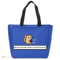 We Cant Expect God To Do All The Work Cat Click Click Tote Bag thumb 0