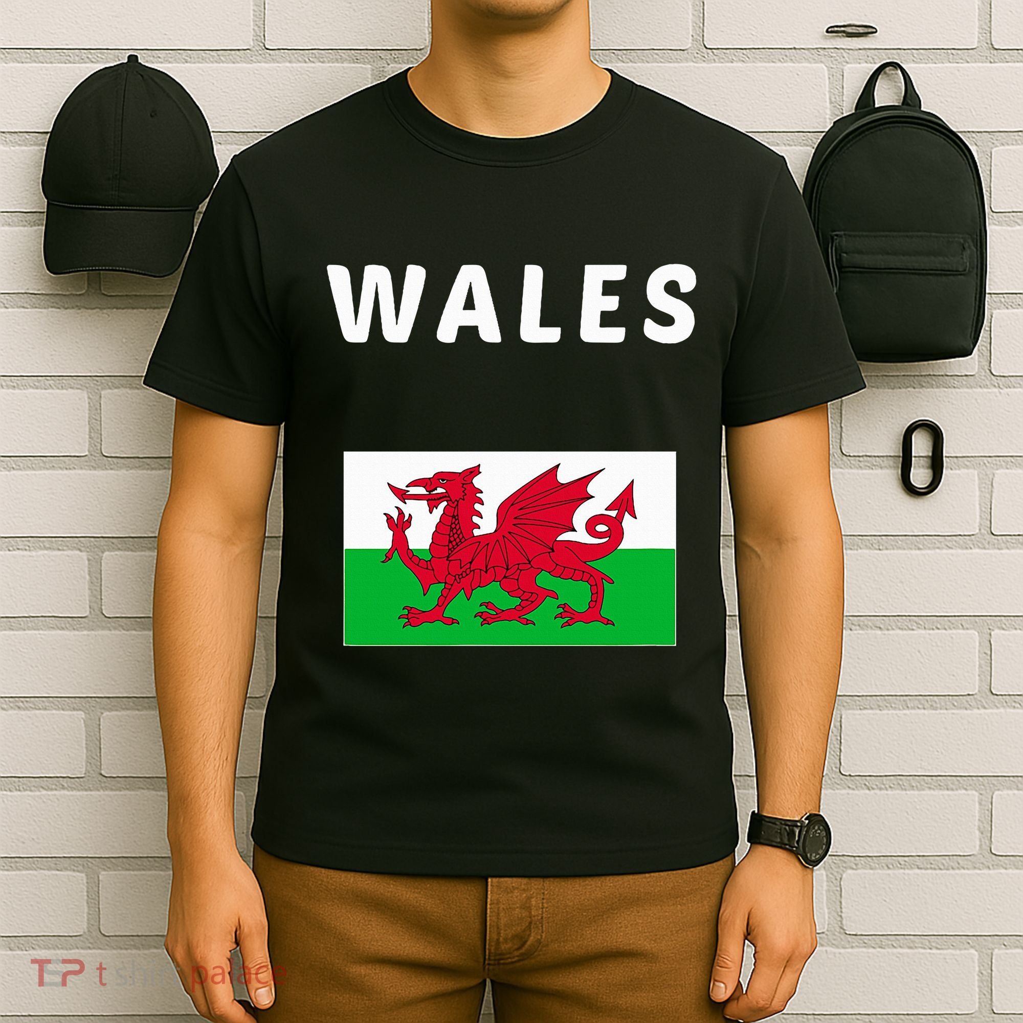 Wales Cymru Flag Souvenir Gift Cardiff Welsh T-Shirt