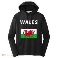 Wales Cymru Flag Souvenir Gift Cardiff Welsh Performance Fleece Hoodie thumb 0