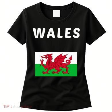 Wales Cymru Flag Souvenir Gift Cardiff Welsh Women's T-Shirt