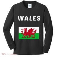 Wales Cymru Flag Souvenir Gift Cardiff Welsh Kids Long Sleeve Shirt thumb 0