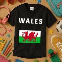 Wales Cymru Flag Souvenir Gift Cardiff Welsh Kids T-Shirt thumb 3