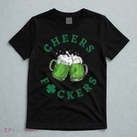 Wo Cheers Fuckers Green Beer Drinking St Patricks Day V-Neck T-Shirt thumb 5