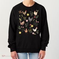 Wildflower Chicken Floral Chicken Lover Cute Farmer Flowers Women's Sweatshirt thumb 0