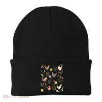 Wildflower Chicken Floral Chicken Lover Cute Farmer Flowers Beanie thumb 0