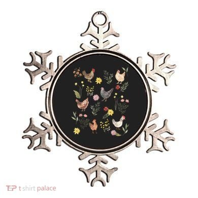 Wildflower Chicken Floral Chicken Lover Cute Farmer Flowers Ornament