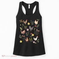 Wildflower Chicken Floral Chicken Lover Cute Farmer Flowers Women's Tank Top thumb 0