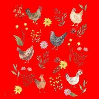 Wildflower Chicken Floral Chicken Lover Cute Farmer Flowers Santa Hat thumb 1