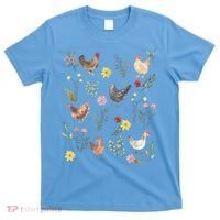 Wildflower Chicken Floral Chicken Lover Cute Farmer Flowers T-Shirt thumb 0