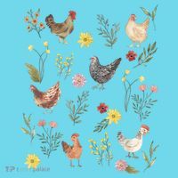 Wildflower Chicken Floral Chicken Lover Cute Farmer Flowers T-Shirt thumb 6