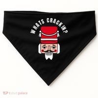 Whats Crackin Funny Christmas Nutcracker USA-Made Doggie Bandana thumb 0