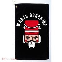 Whats Crackin Funny Christmas Nutcracker Golf Towel thumb 0