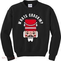 Whats Crackin Funny Christmas Nutcracker Kids Sweatshirt thumb 0