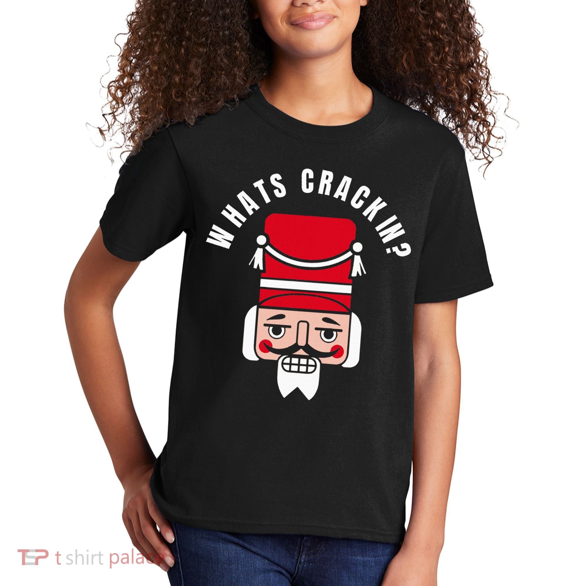 Whats Crackin Funny Christmas Nutcracker Kids T-Shirt