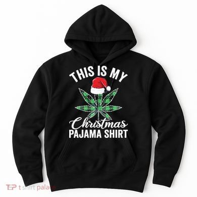 Weed Christmas Funny Marijuana Pot Leaf Cannabis Hoodie