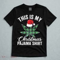 Weed Christmas Funny Marijuana Pot Leaf Cannabis T-Shirt thumb 5