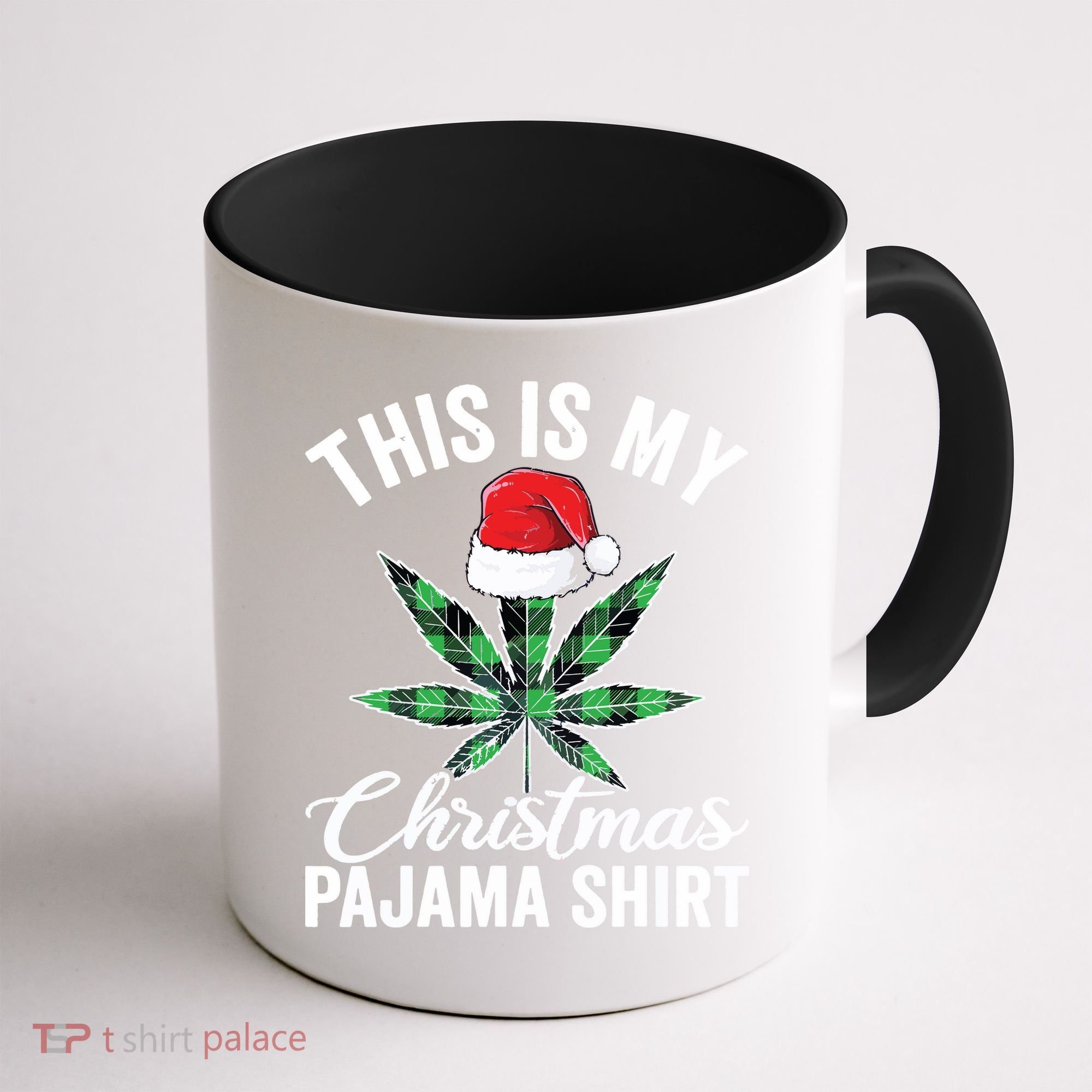 Weed Christmas Funny Marijuana Pot Leaf Cannabis Coffee Mug