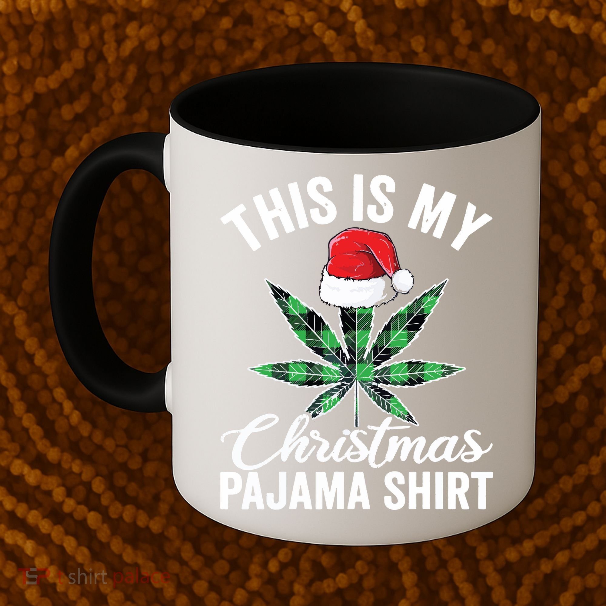 Weed Christmas Funny Marijuana Pot Leaf Cannabis Coffee Mug
