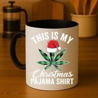 Weed Christmas Funny Marijuana Pot Leaf Cannabis Coffee Mug thumb 4