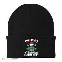 Weed Christmas Funny Marijuana Pot Leaf Cannabis Beanie thumb 0