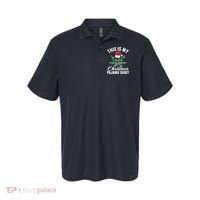 Weed Christmas Funny Marijuana Pot Leaf Cannabis Polo thumb 0
