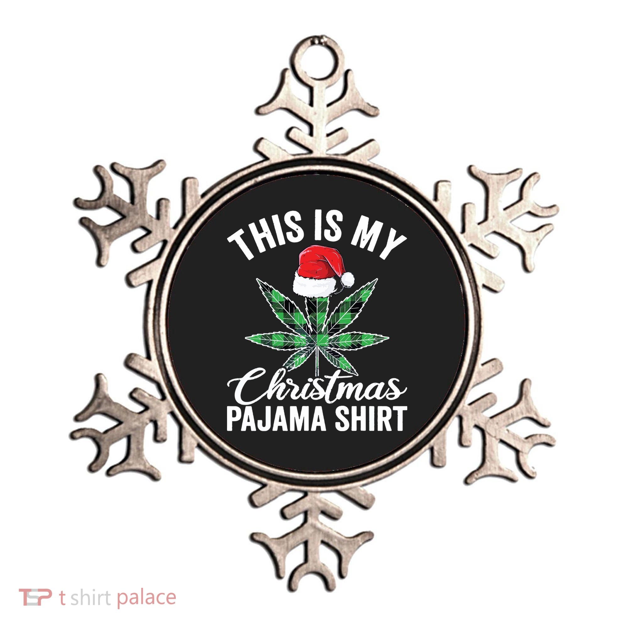 Weed Christmas Funny Marijuana Pot Leaf Cannabis Ornament