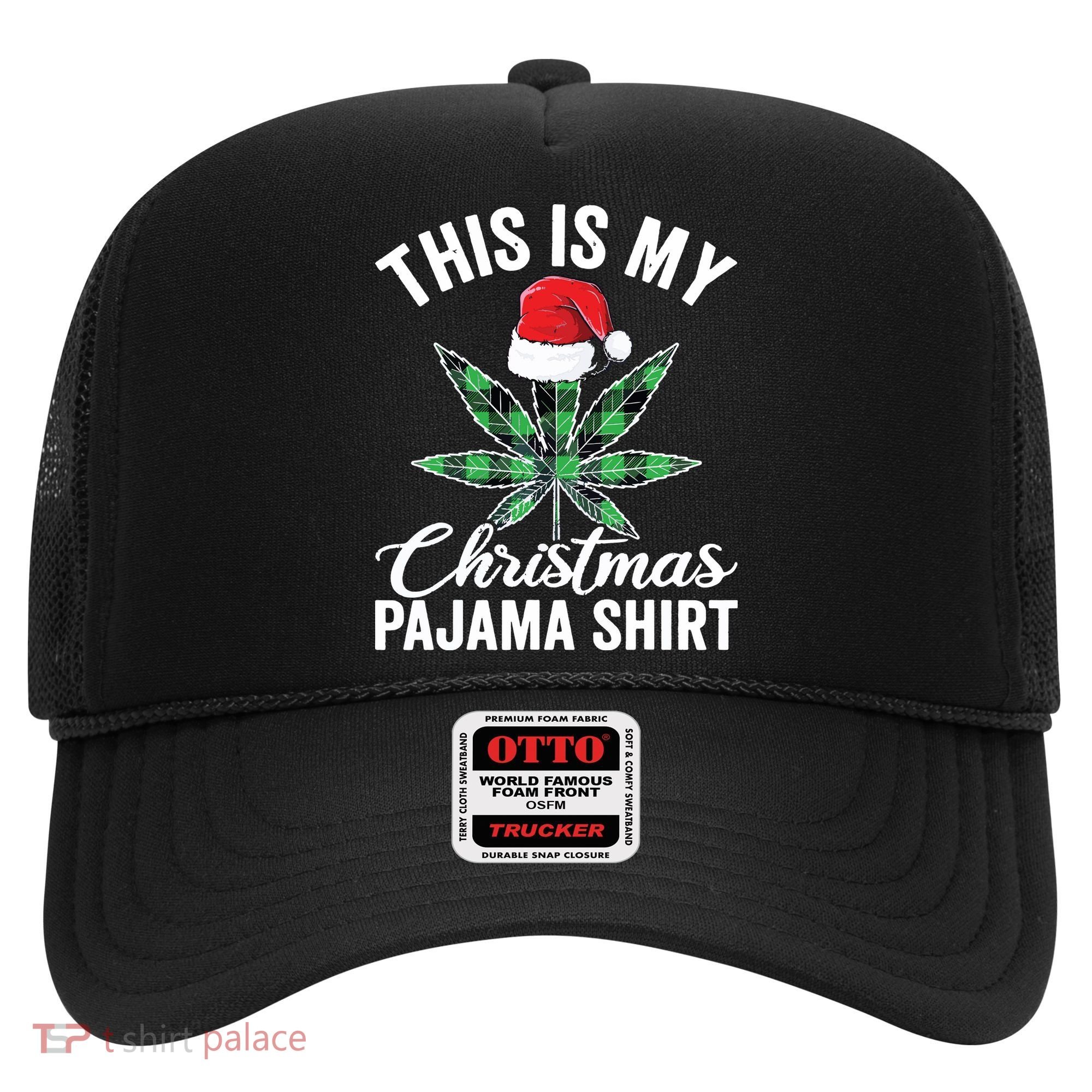 Weed Christmas Funny Marijuana Pot Leaf Cannabis Hat