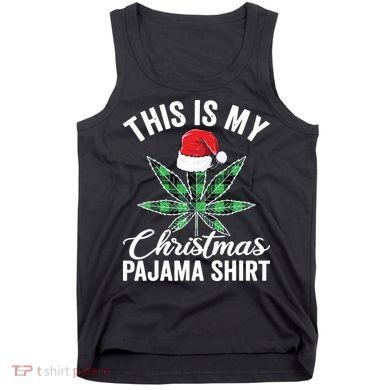 Weed Christmas Funny Marijuana Pot Leaf Cannabis Tank Top
