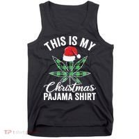 Weed Christmas Funny Marijuana Pot Leaf Cannabis Tank Top thumb 0