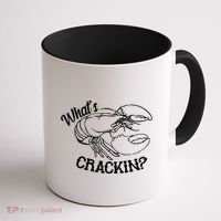 Whats Crackin Funny Lobster Coffee Mug thumb 1