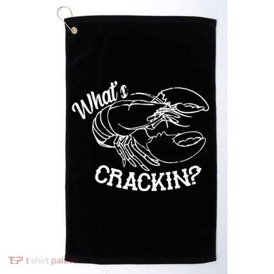 Whats Crackin Funny Lobster Golf Towel
