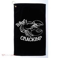 Whats Crackin Funny Lobster Golf Towel thumb 0