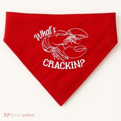Whats Crackin Funny Lobster USA-Made Doggie Bandana
