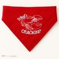 Whats Crackin Funny Lobster USA-Made Doggie Bandana thumb 0
