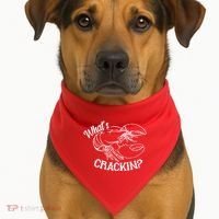 Whats Crackin Funny Lobster USA-Made Doggie Bandana thumb 1
