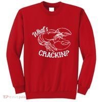 Whats Crackin Funny Lobster Sweatshirt thumb 0