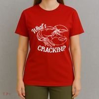 Whats Crackin Funny Lobster T-Shirt thumb 4