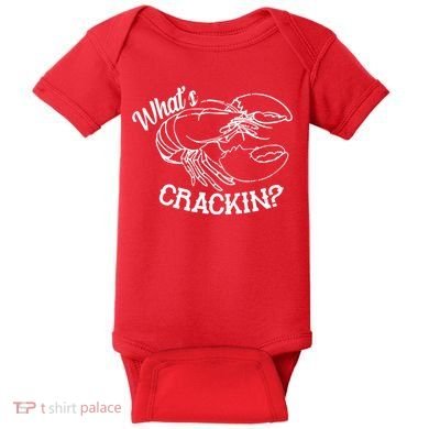 Whats Crackin Funny Lobster Baby Bodysuit