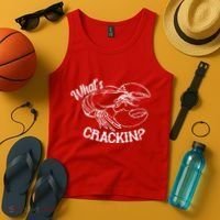 Whats Crackin Funny Lobster Tank Top thumb 4