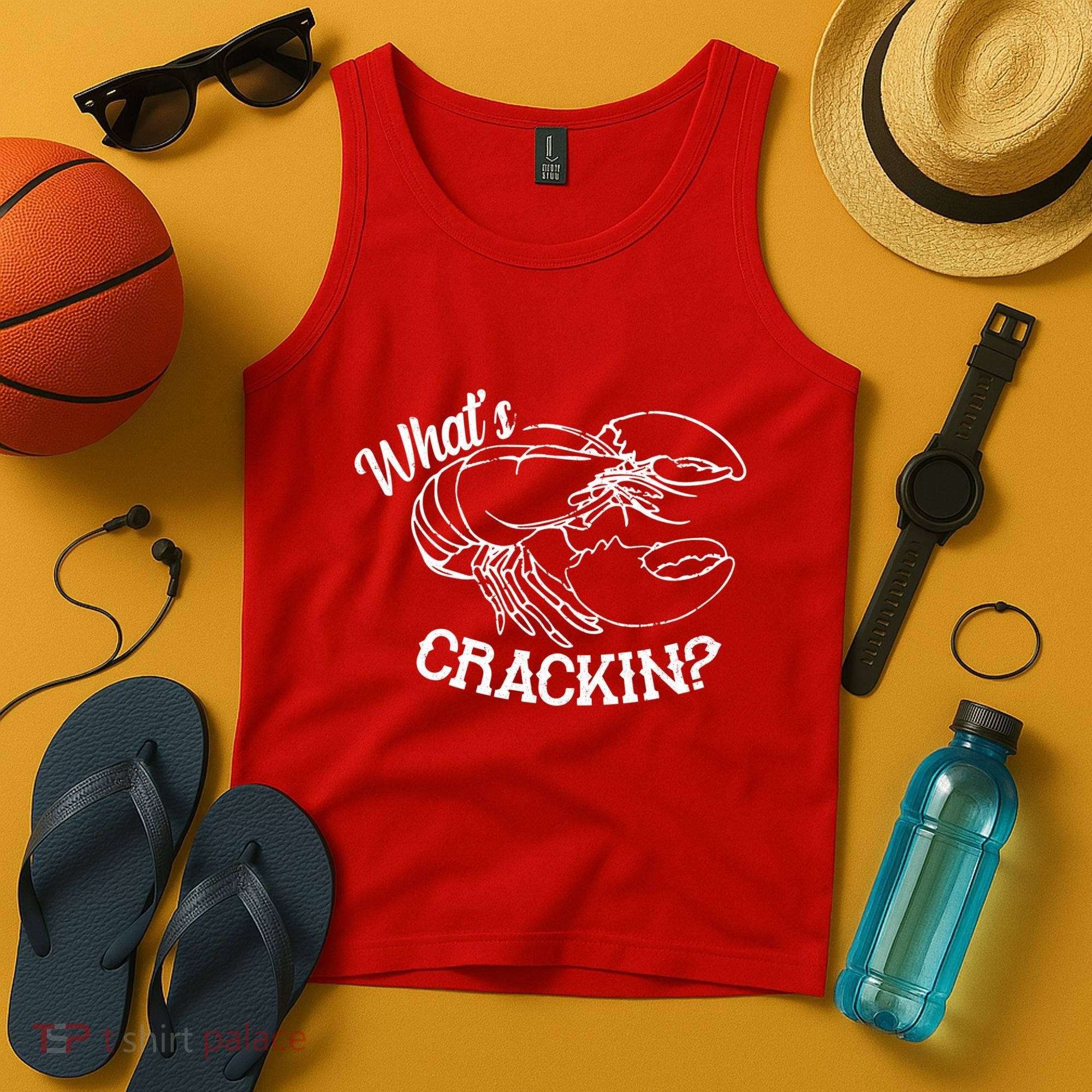Whats Crackin Funny Lobster Tank Top