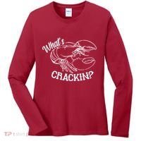 Whats Crackin Funny Lobster Women's Long Sleeve Shirt thumb 0