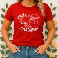 Whats Crackin Funny Lobster Women's T-Shirt thumb 2