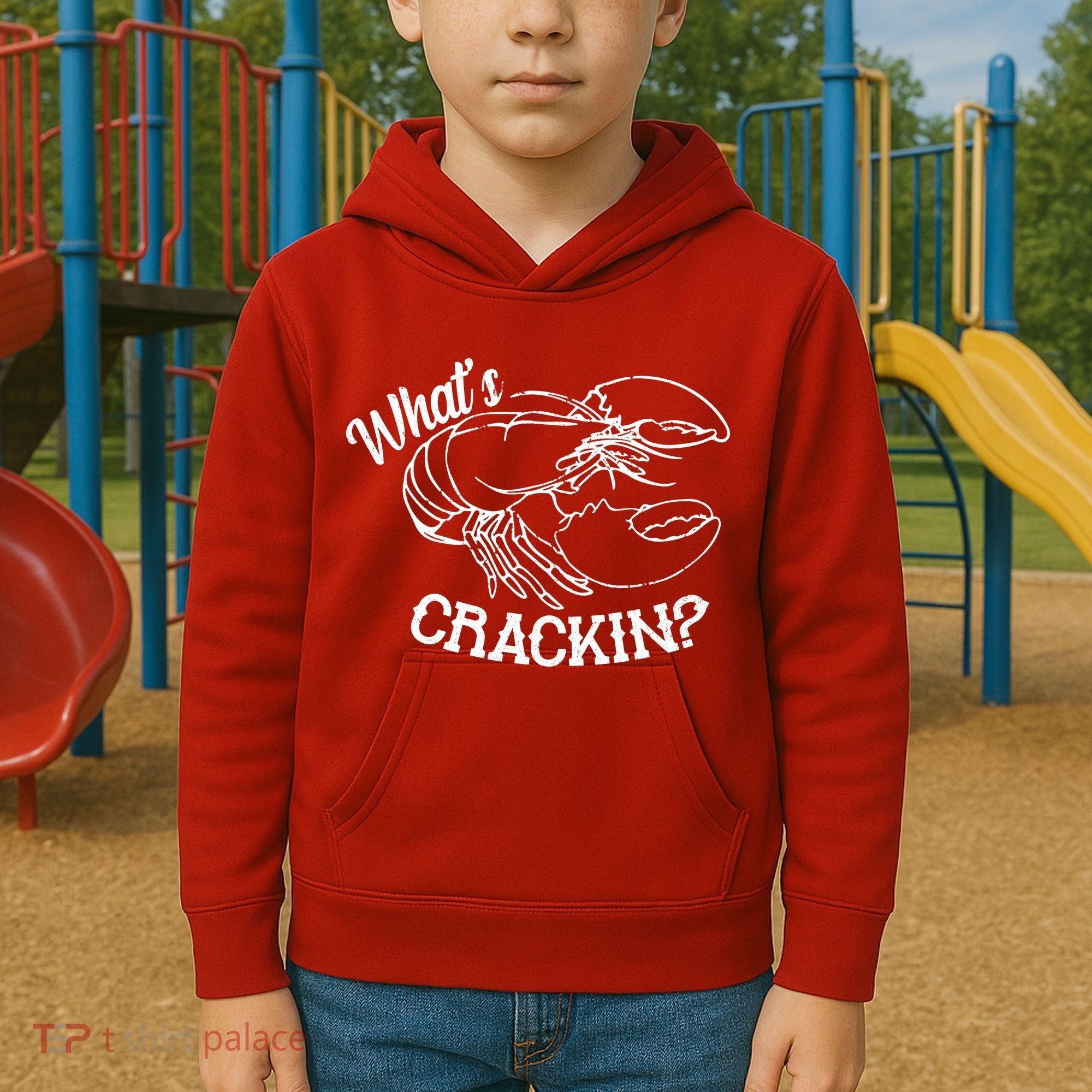 Whats Crackin Funny Lobster Kids Hoodie