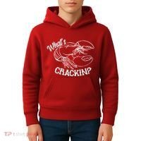 Whats Crackin Funny Lobster Kids Hoodie thumb 4