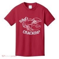 Whats Crackin Funny Lobster Kids T-Shirt thumb 0