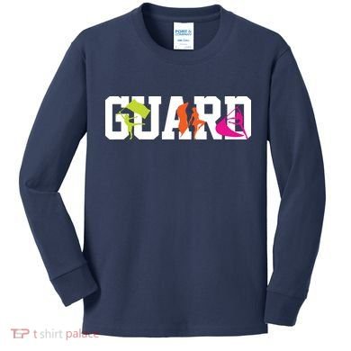 Winter Color Guard Flag Kids Long Sleeve Shirt