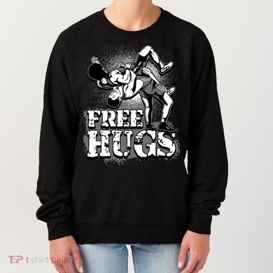 Wrestling Cool Gift Free Hugs Cool Gift Gift Women's Sweatshirt