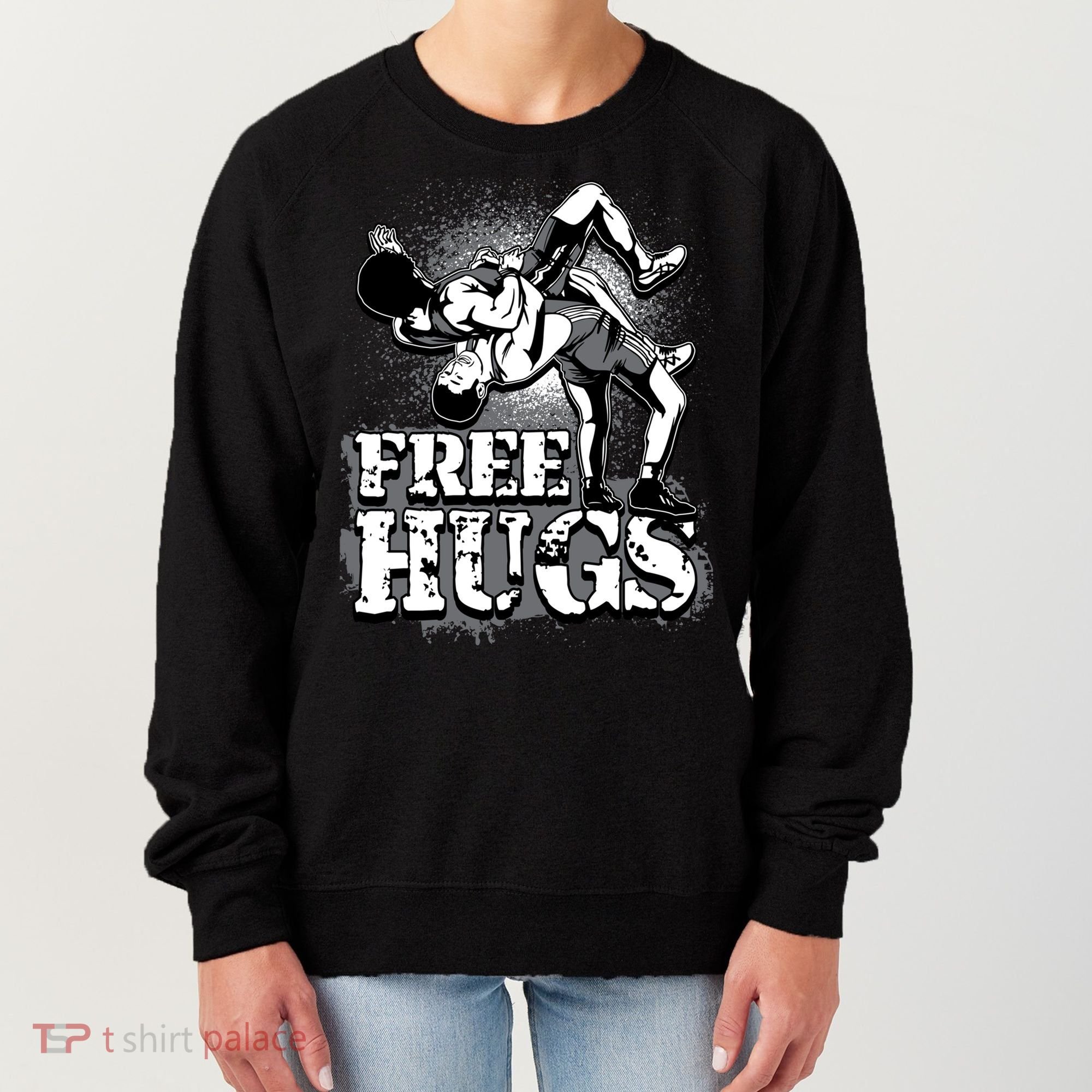 Wrestling Cool Gift Free Hugs Cool Gift Gift Women's Sweatshirt