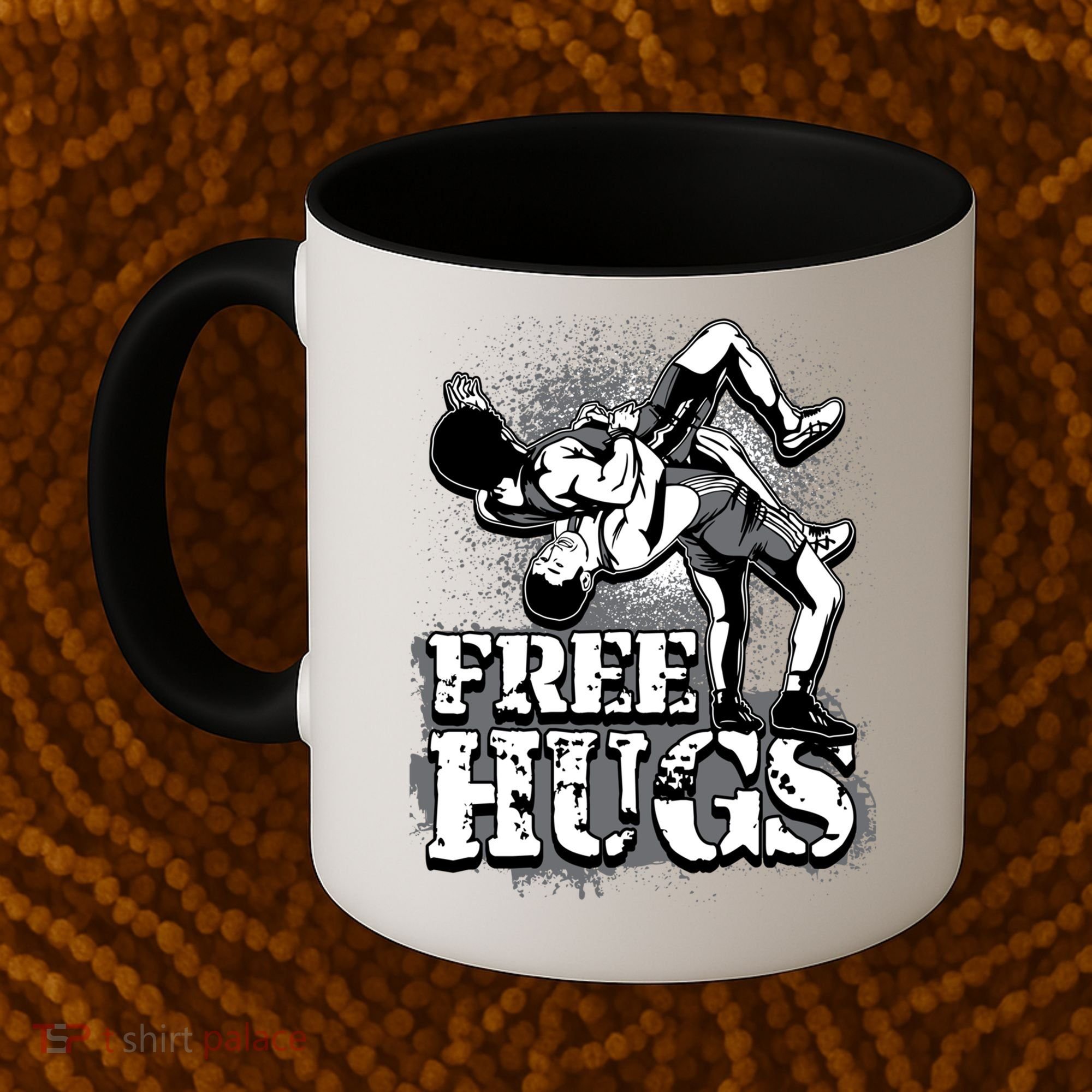 Wrestling Cool Gift Free Hugs Cool Gift Gift Coffee Mug